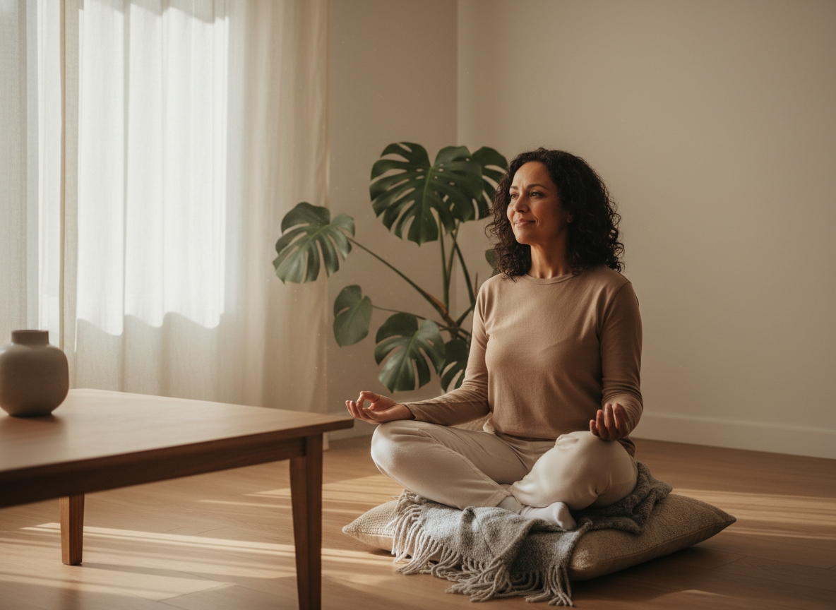 Person in peaceful meditation